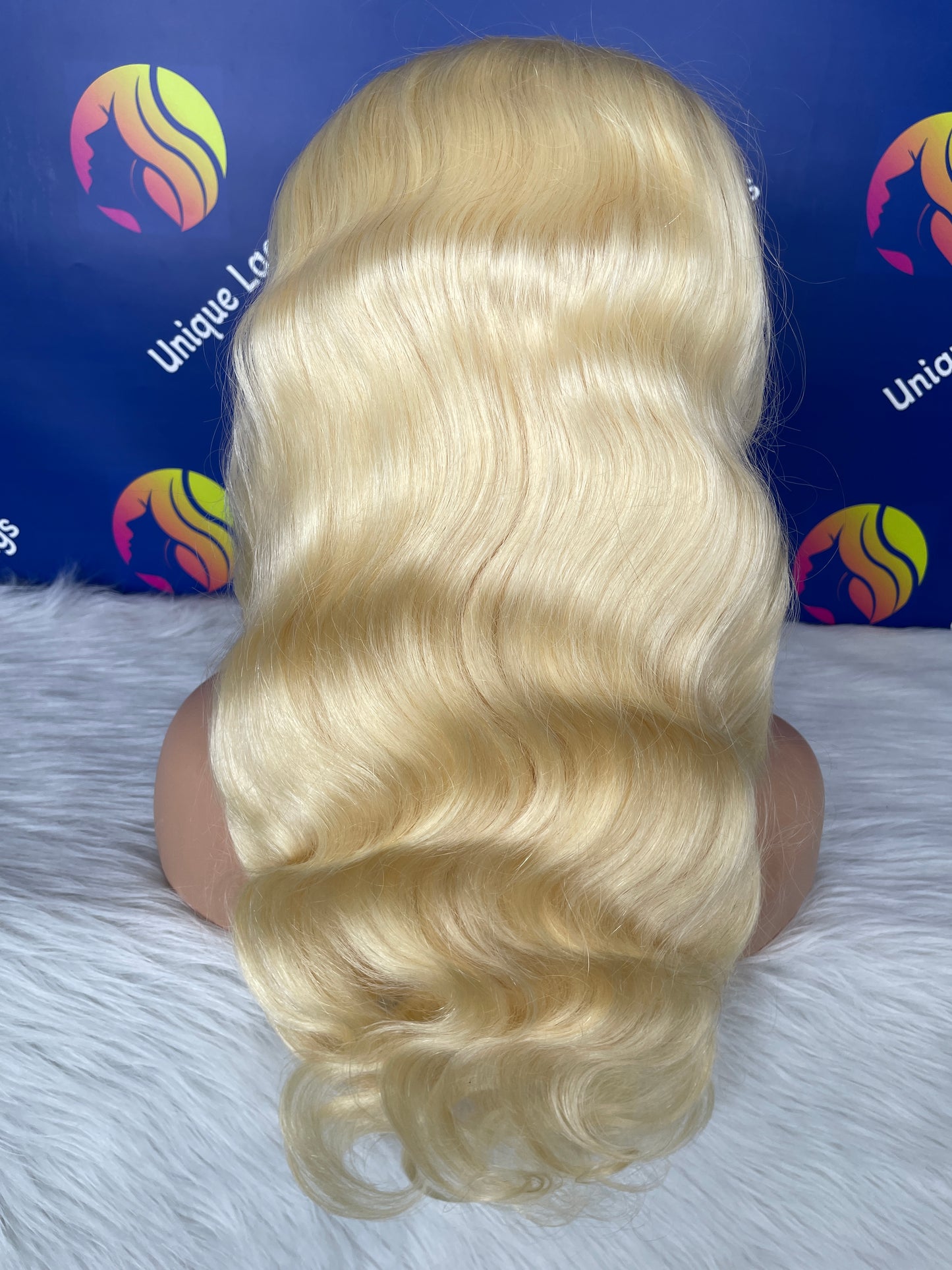 Body Wave Full Lace Wig Blonde Color 613