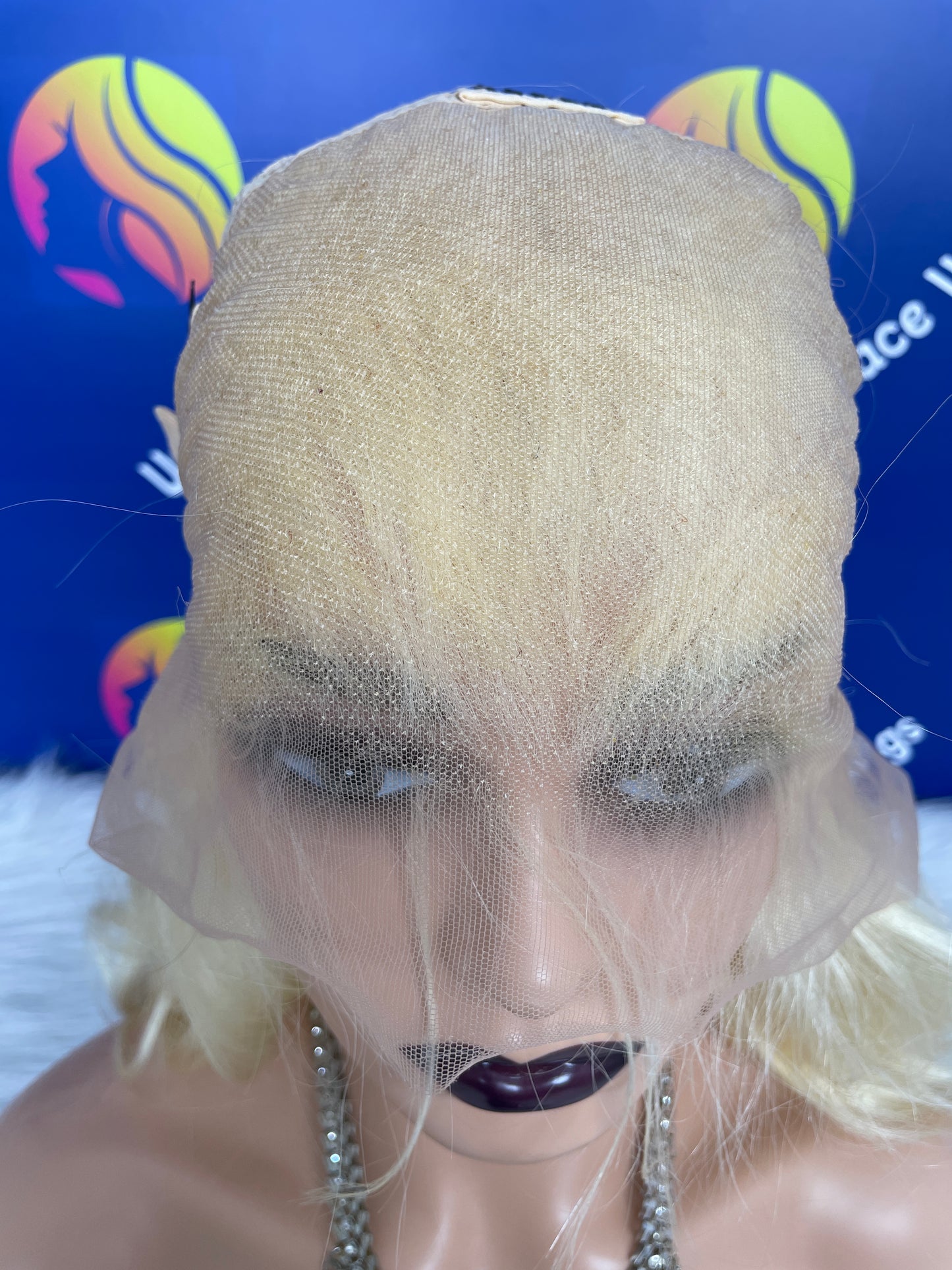Straight Full Lace Wig Blonde Color 613